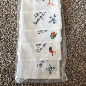 MOTHER Embroidered White Handkerchief Set
